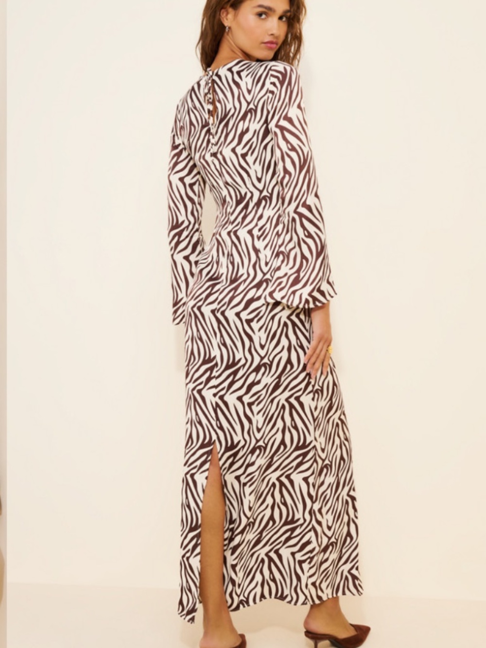 Anthropologie zebra print maxi dress, XXS, GD1256 - Picture 2 of 4